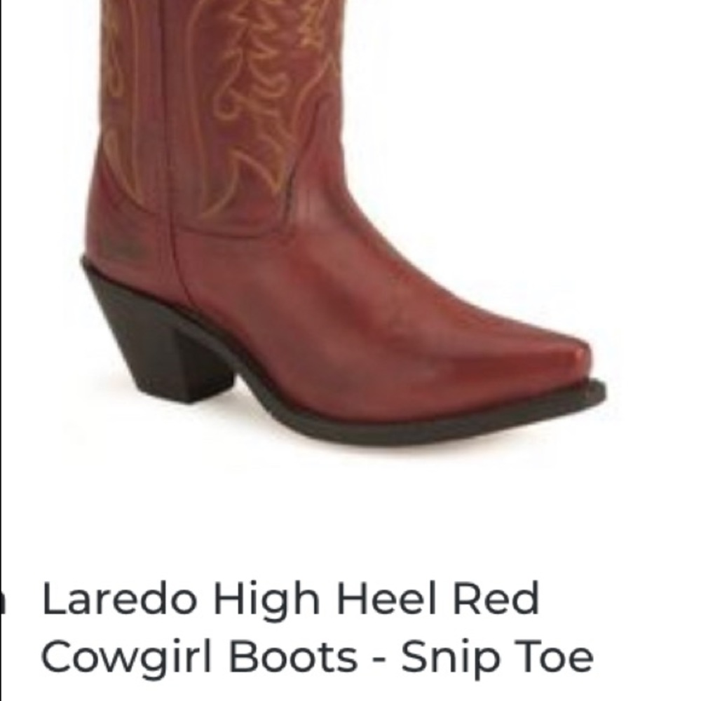 Laredo high heel red boots
